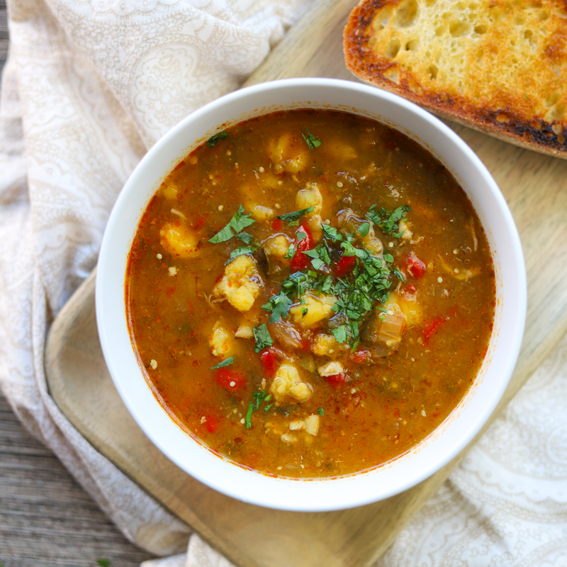 Green Chile Posole with Chicken & Hominy
