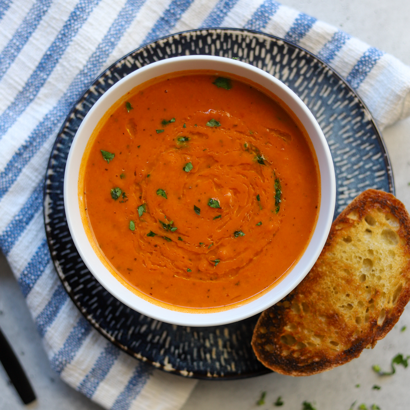 Spicy Tomato Soup with Toasted Za'atar